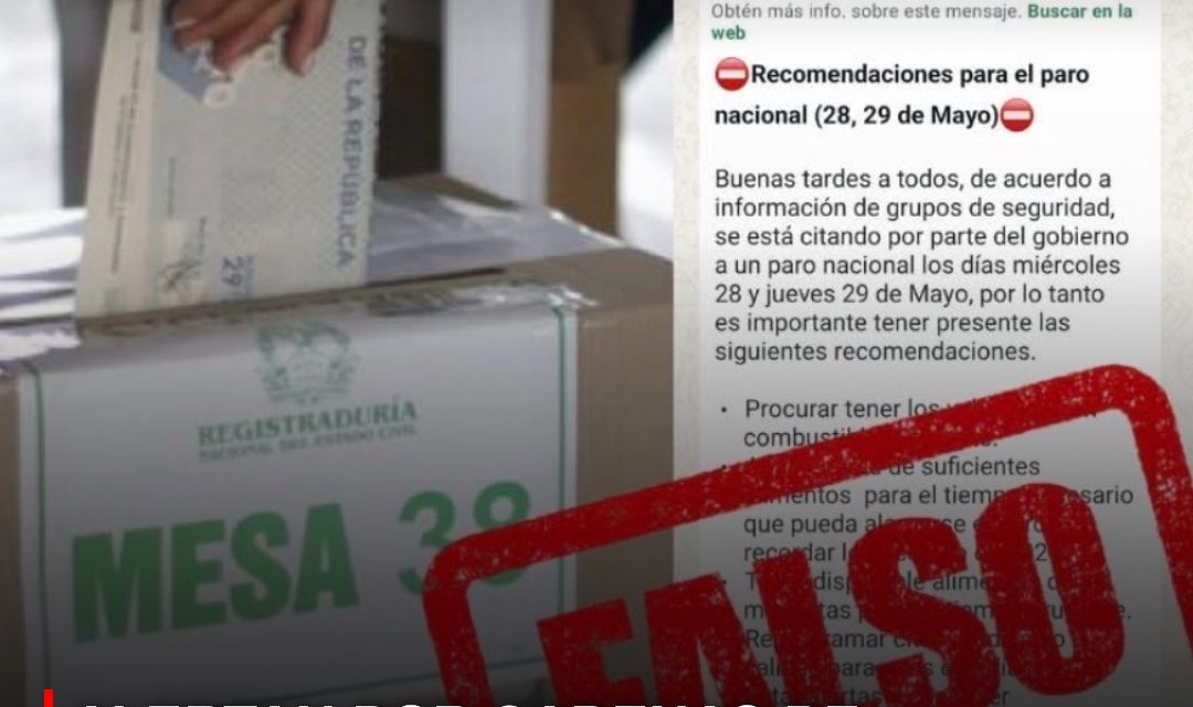 ALERTAN POR CADENAS DE WHATSAPP CON DESINFORMACIÓN ELECTORAL