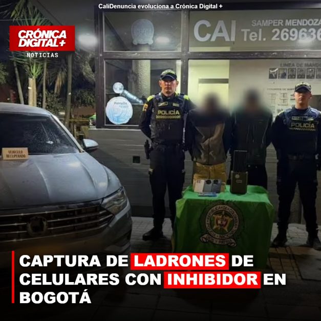 CAPTURA DE LADRONES DE CELULARES CON INHIBIDOR EN BOGOTÁ