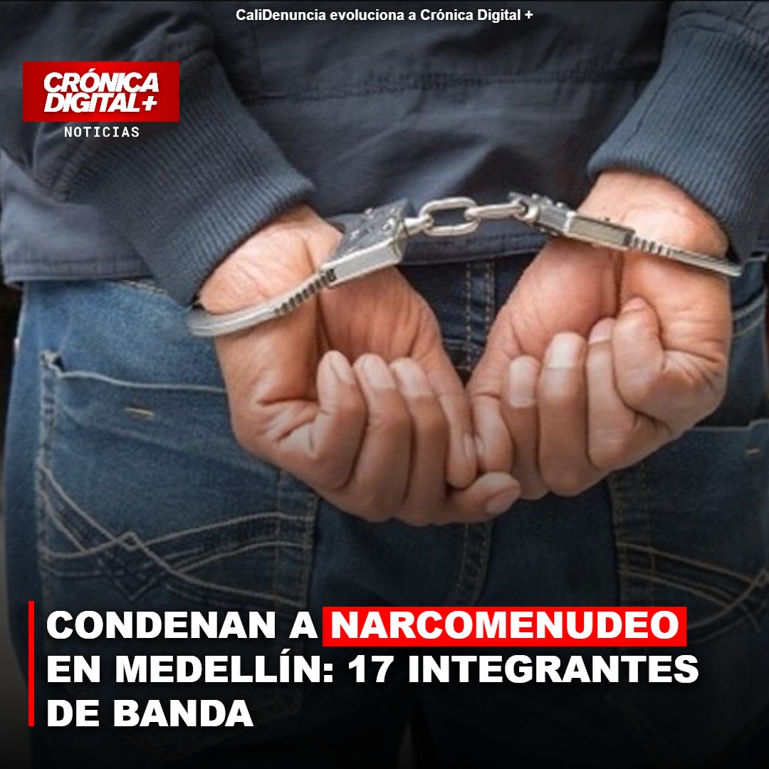 CONDENAN A NARCOMENUDEO EN MEDELLÍN: 17 INTEGRANTES DE BANDA
