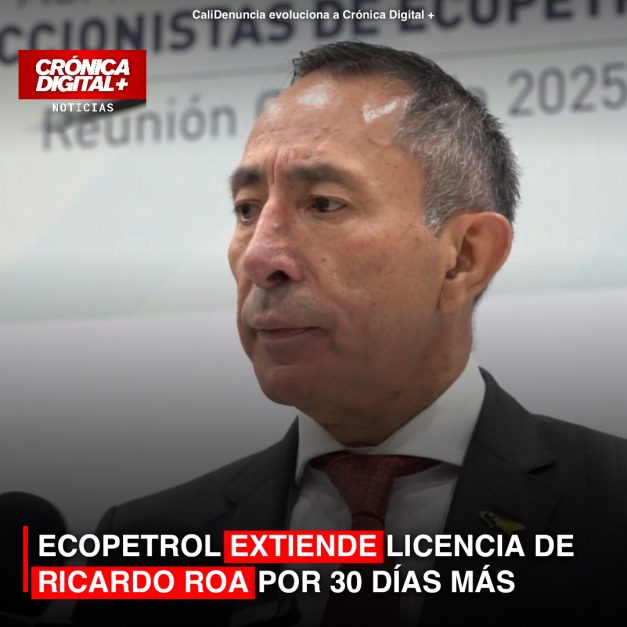 ECOPETROL EXTIENDE LICENCIA DE RICARDO ROA POR 30 DÍAS MÁS