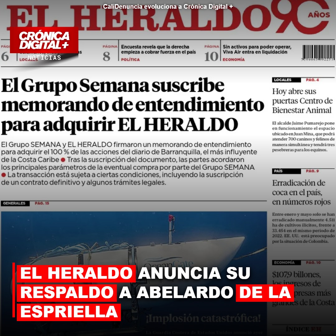 EL HERALDO RESPALDA A ABELARDO DE LA ESPRIELLA A UNA SEMANA DE