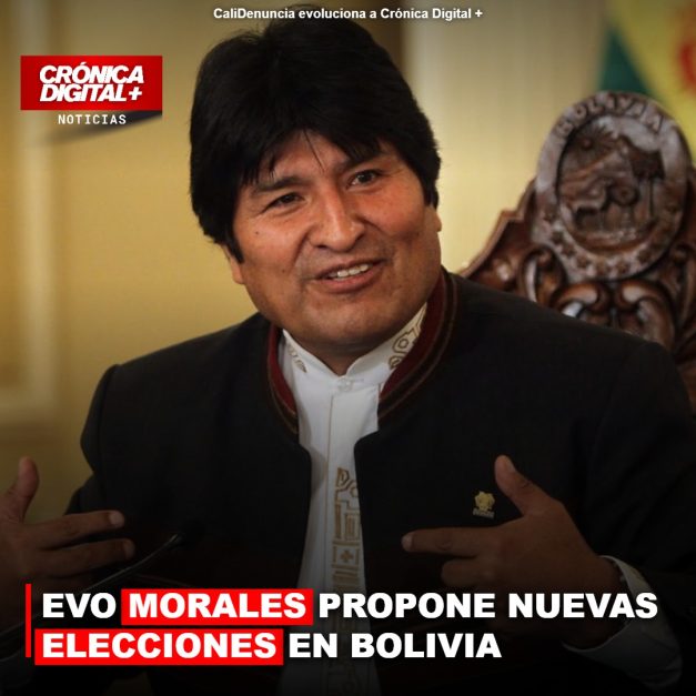 EVO MORALES PROPONE NUEVAS ELECCIONES EN BOLIVIA