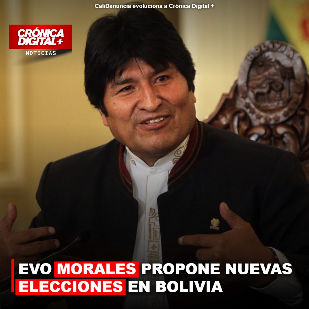EVO MORALES PROPONE NUEVAS ELECCIONES EN BOLIVIA