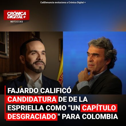 FAJARDO CALIFICÓ CANDIDATURA DE DE LA ESPRIELLA COMO «UN CAPÍTULO DESGRACIADO» PARA COLOMBIA