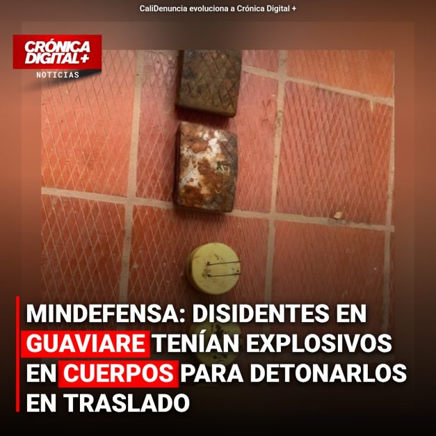 MINDEFENSA: DISIDENTES EN GUAVIARE TENÍAN EXPLOSIVOS EN CUERPOS PARA DETONARLOS EN TRASLADO