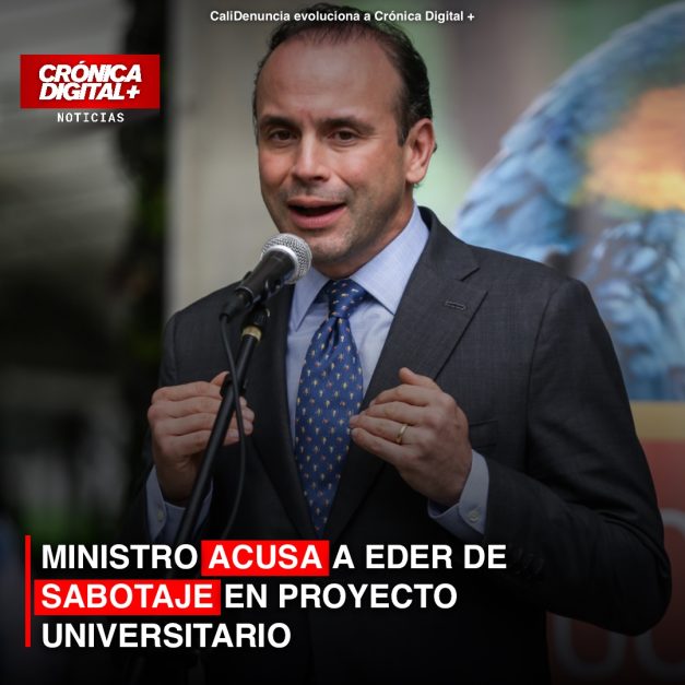 MINISTRO ACUSA A EDER DE SABOTAJE EN PROYECTO UNIVERSITARIO