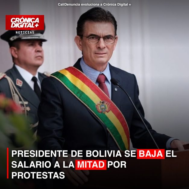 PRESIDENTE DE BOLIVIA SE BAJA EL SALARIO A LA MITAD POR PROTESTAS