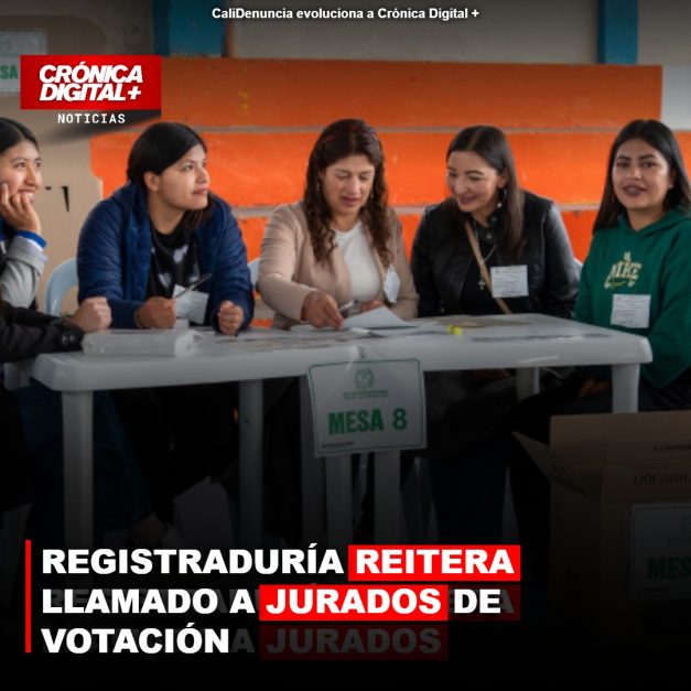 REGISTRADURÍA REITERA LLAMADO A JURADOS DE VOTACIÓN