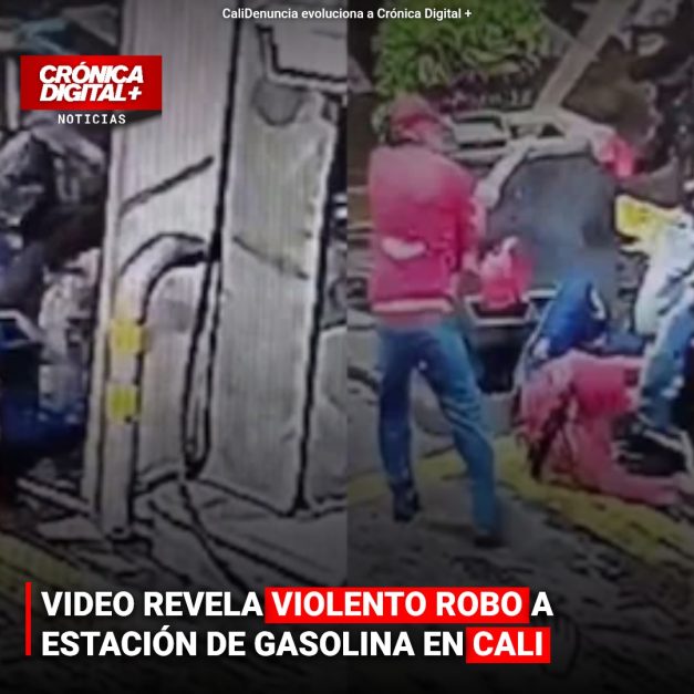 VIDEO REVELA VIOLENTO ROBO A ESTACIÓN DE GASOLINA EN CALI