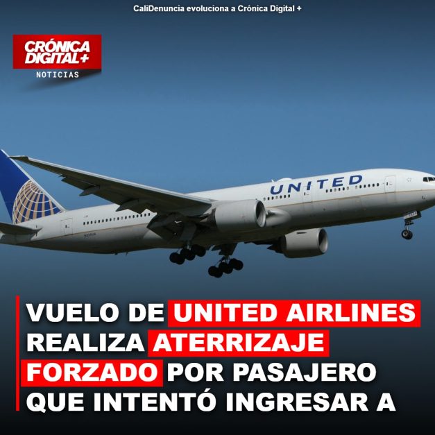 VUELO DE UNITED AIRLINES REALIZA ATERRIZAJE FORZADO POR PASAJERO QUE INTENTÓ INGRESAR A CABINA