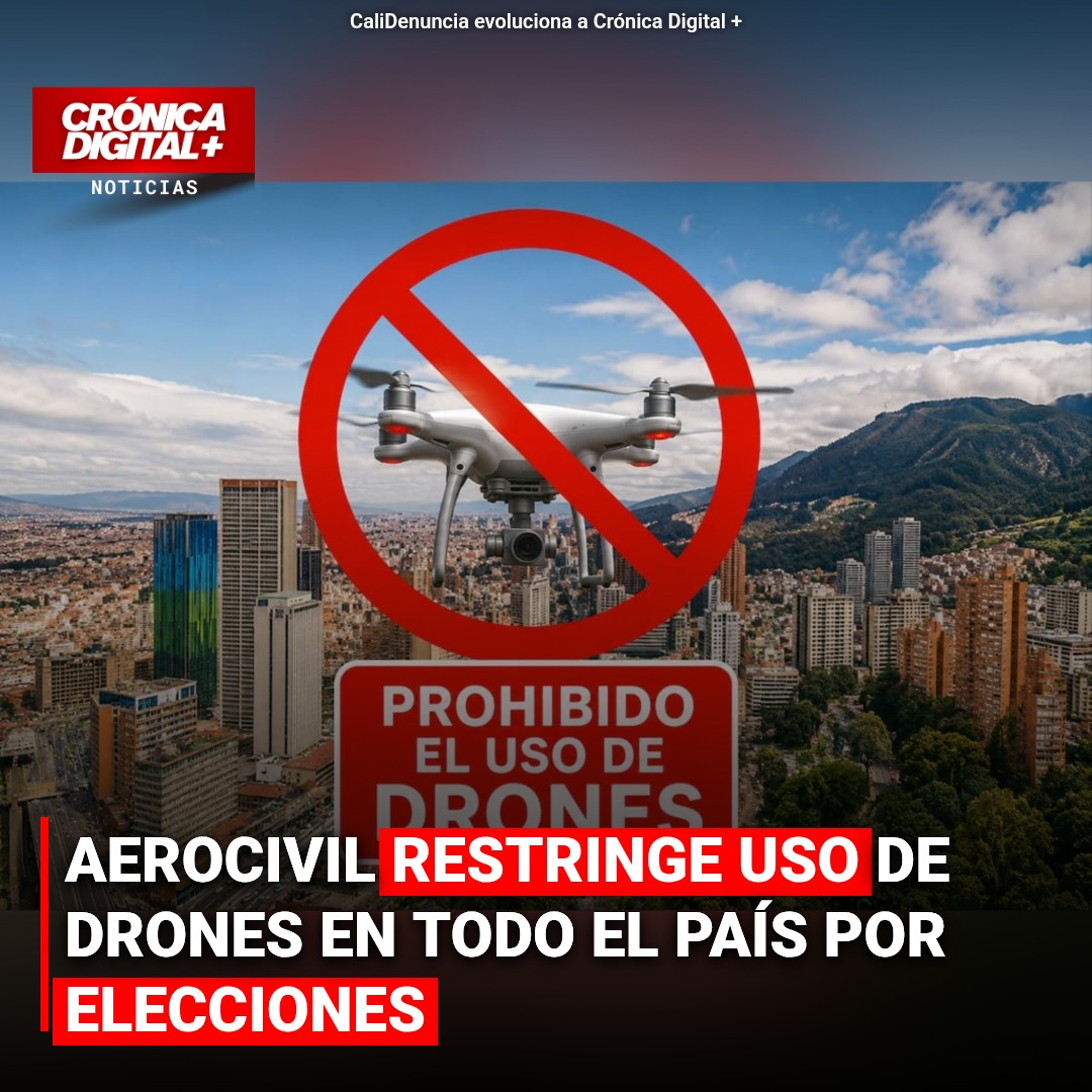 Aerocivil restringe vuelos de drones categoría abierta durante jornada electoral