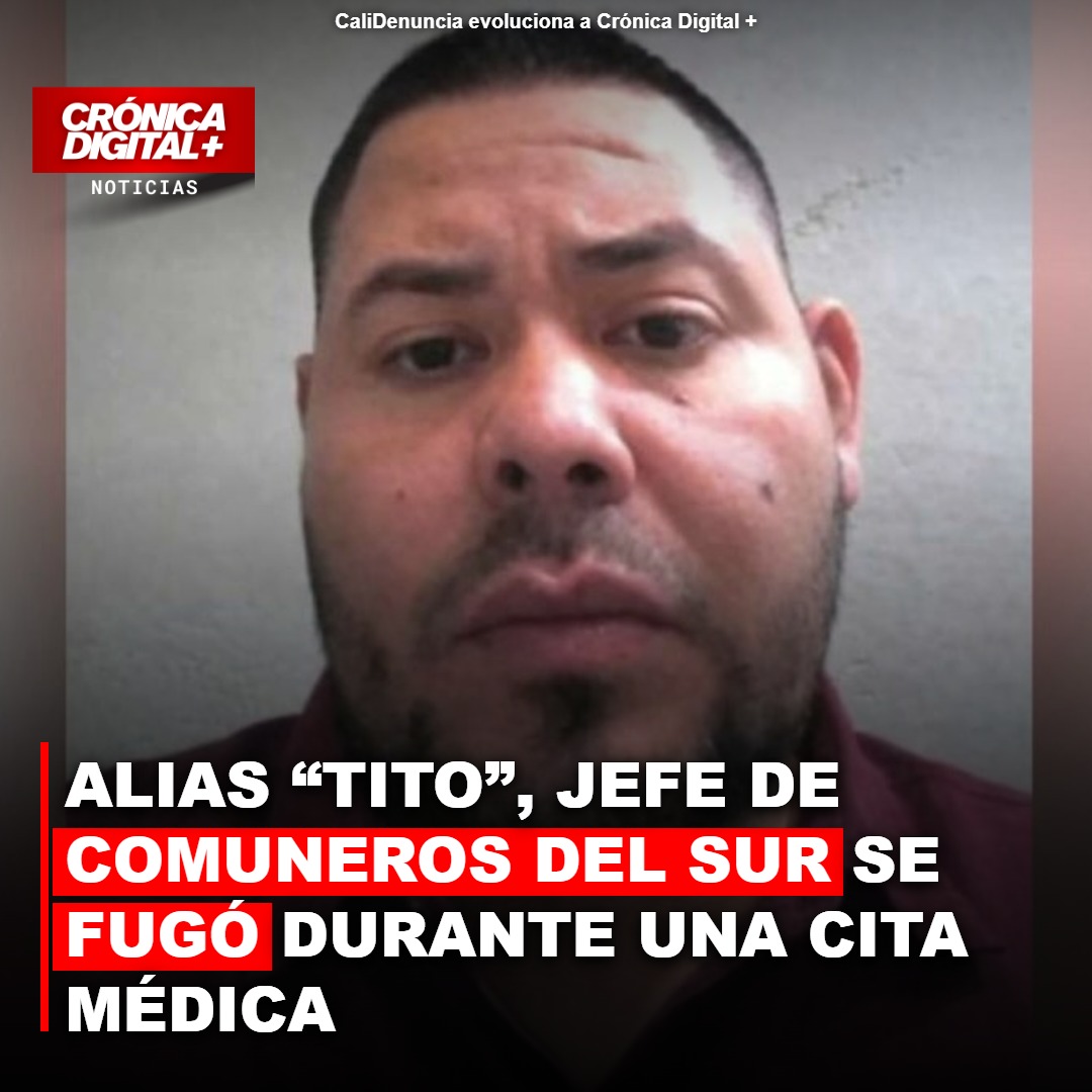Alias ‘Tito’, gestor de paz y líder de Comuneros, escapa de clínica en Pasto
