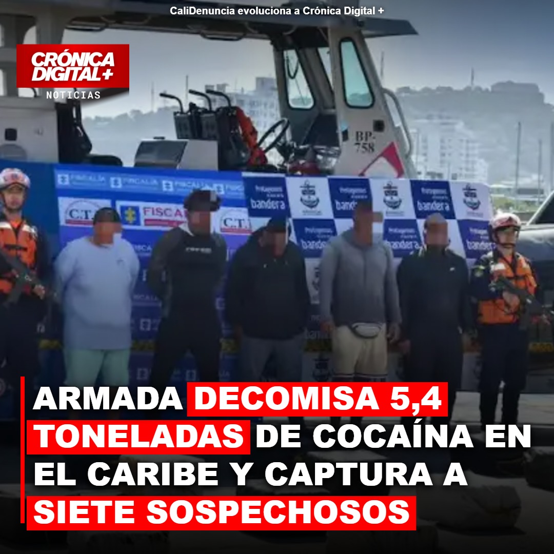 Armada de Colombia intercepta 5,4 toneladas de cocaína en Caribe colombiano