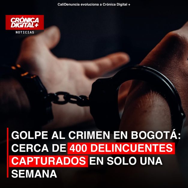 Bogotá: Operativos policiales dejan 400 capturados en una semana