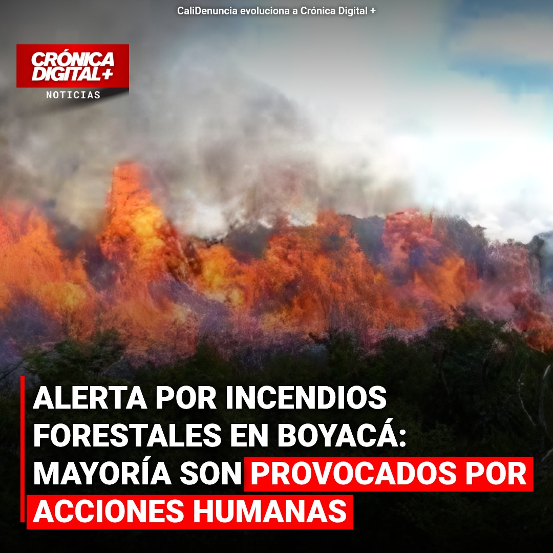 Boyacá arde: alerta máxima por incendios forestales provocados por humanos