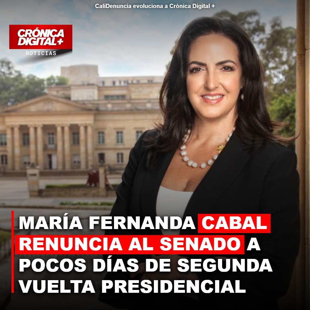 Cabal Renuncia al Senado y Sacude la Derecha Colombiana antes de Segunda Vuelta