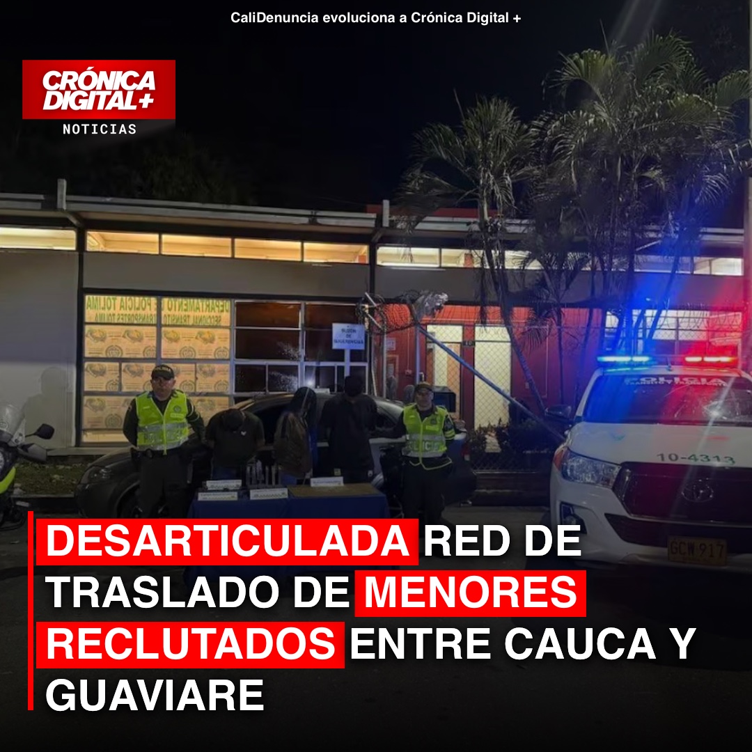 CAPTURA DE ALIAS ‘MONA’ DESARTICULA RED DE TRASLADO DE MENORES RECLUTADOS ENTRE CAUCA Y GUAVIARE