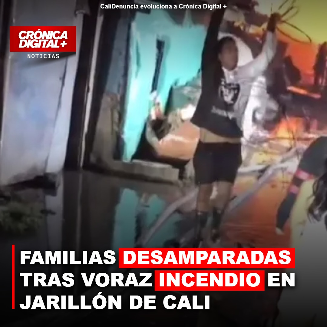 Cientos de familias desalojadas tras incendio en jarillón de Cali