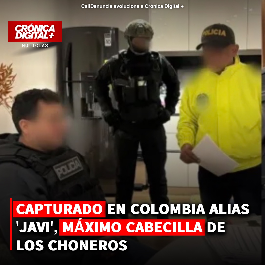 Colombia captura a ‘Javi’, cabecilla clave de Los Choneros de Ecuador