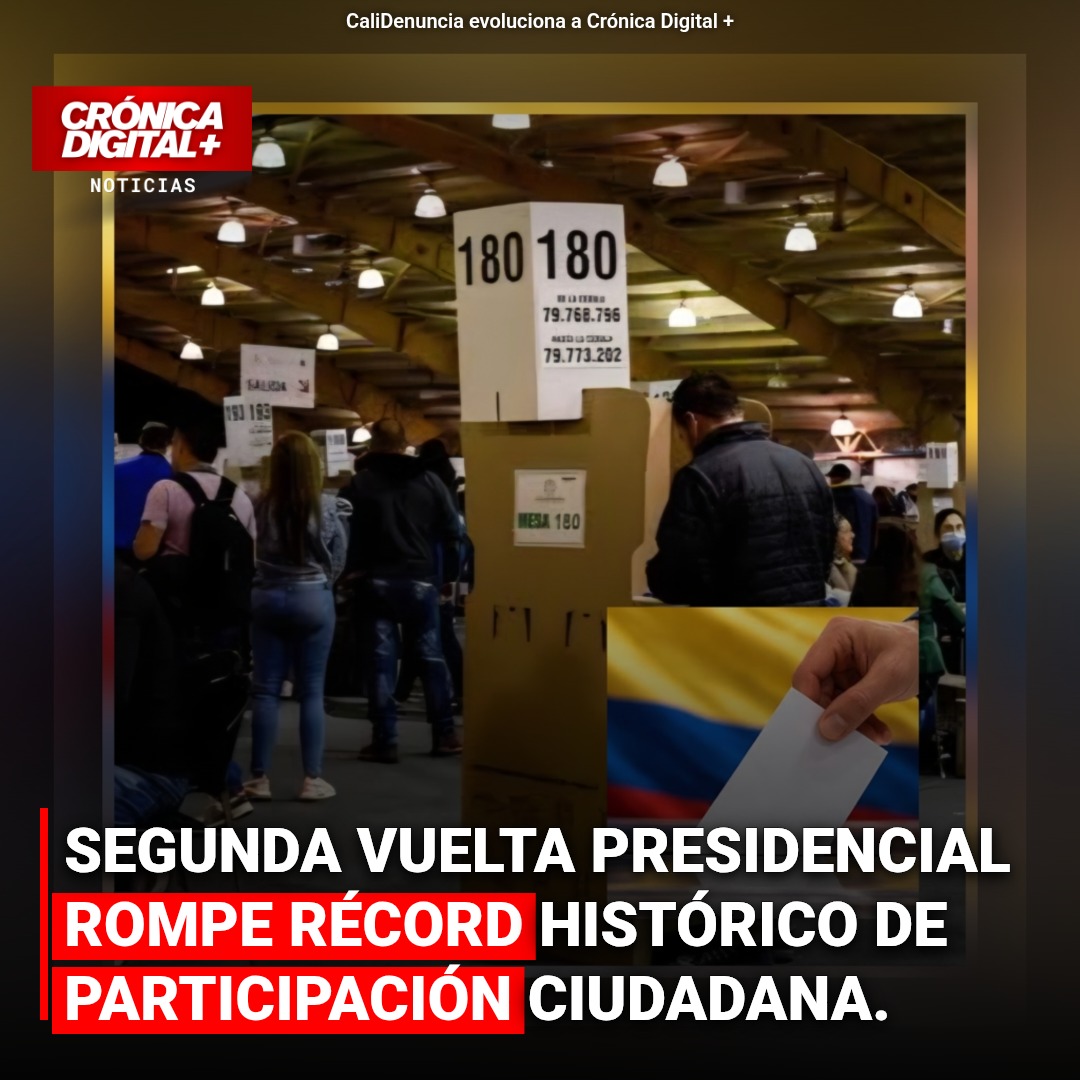 Colombia: Participación histórica en segunda vuelta presidencial supera expectativas