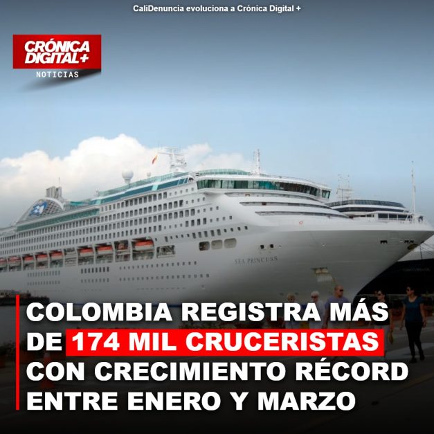 COLOMBIA REGISTRA MÁS DE 174 MIL CRUCERISTAS CON CRECIMIENTO RÉCORD ENTRE ENERO Y MARZO