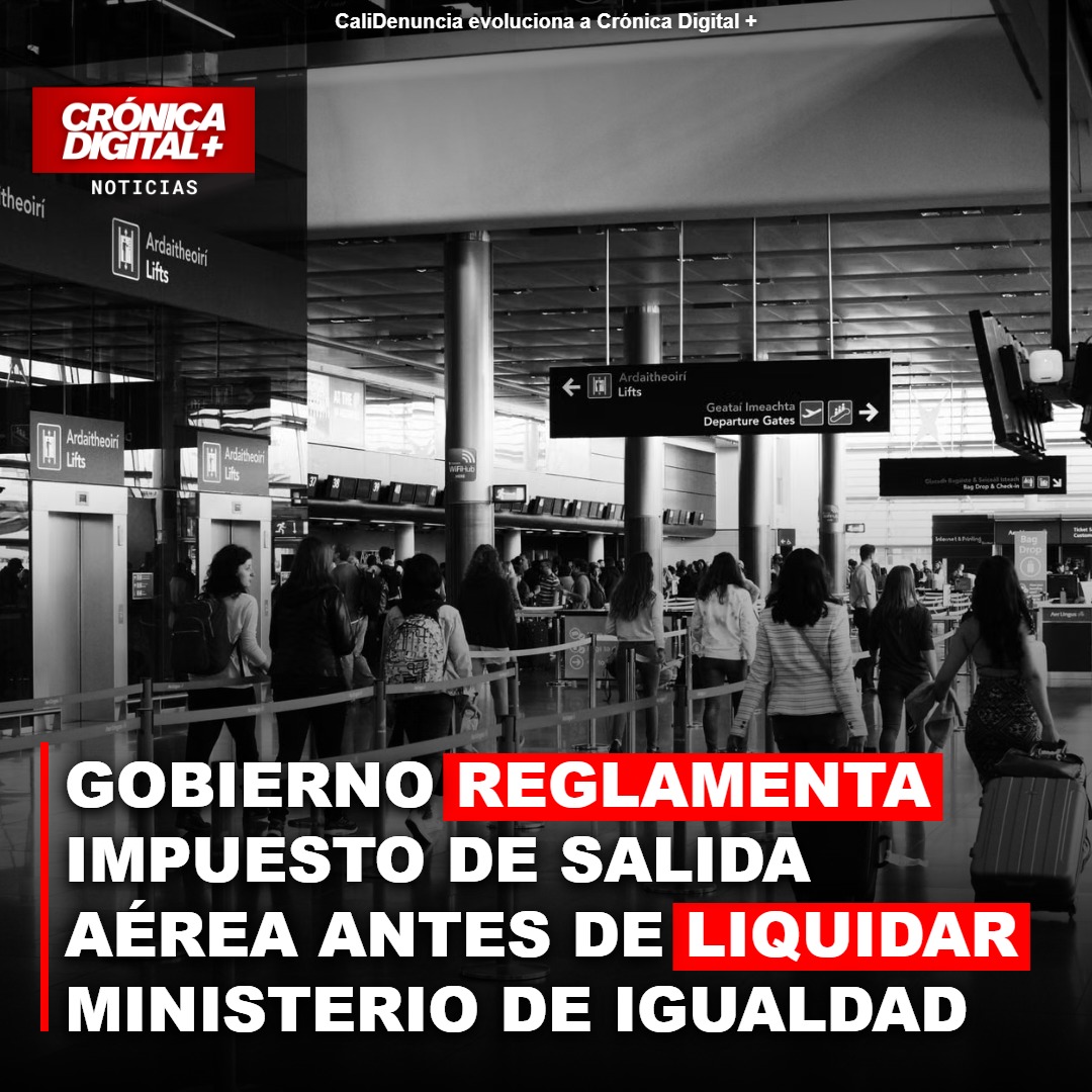 Colombia reglamenta impuesto a salida aérea antes de disolver MinIgualdad