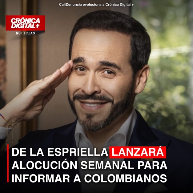 De La Espriella anuncia alocuciones semanales para informar a Colombia