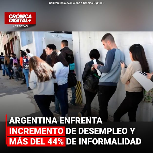 Desempleo en Argentina aumenta a 7,8% e informalidad supera el 44%
