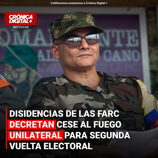 Disidencias FARC declaran cese unilateral previo a segunda vuelta electoral