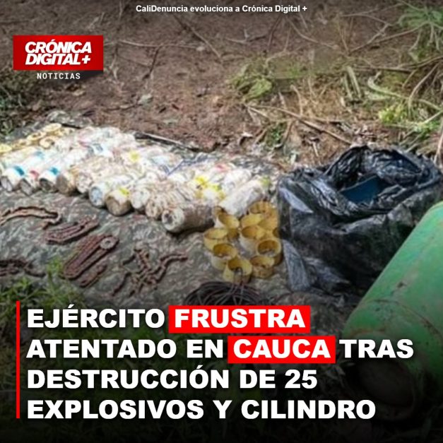 EJÉRCITO FRUSTRA ATENTADO EN CAUCA TRAS DESTRUCCIÓN DE 25 EXPLOSIVOS Y CILINDRO BOMBA DE DISIDENCIAS DE ‘MORDISCO’
