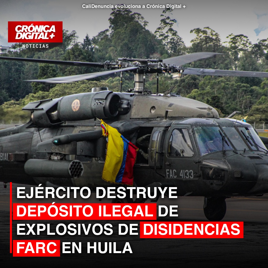 Ejército neutraliza arsenal explosivo de disidencias FARC en zona rural del Huila
