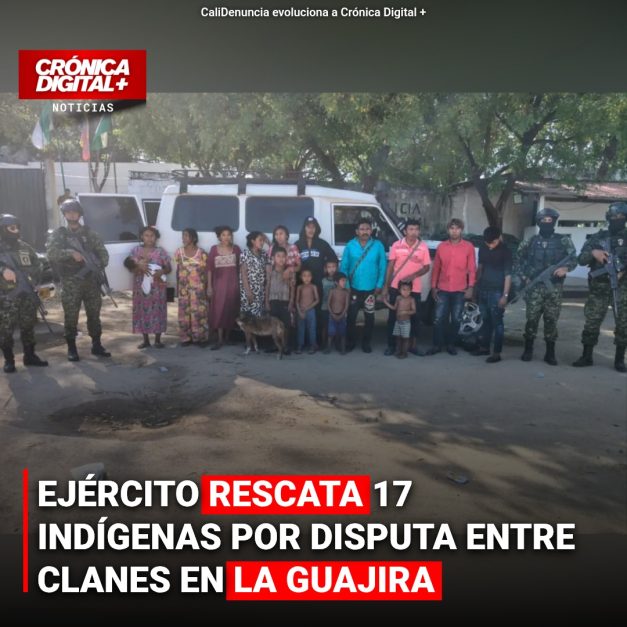 Ejército rescata diecisiete indígenas desplazados por disputa de clanes en La Guajira