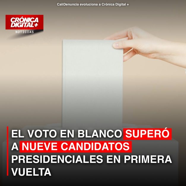 EL VOTO EN BLANCO SUPERÓ A NUEVE CANDIDATOS PRESIDENCIALES EN PRIMERA VUELTA