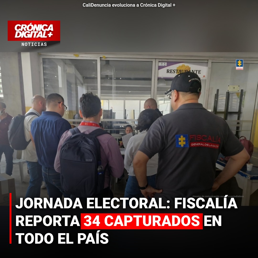 Elecciones Colombia: Fiscalía reporta 34 capturados en jornada de segunda vuelta