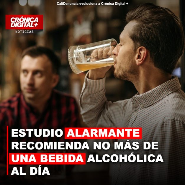 ESTUDIO ALARMANTE RECOMIENDA NO MÁS DE UNA BEBIDA ALCOHÓLICA AL DÍA