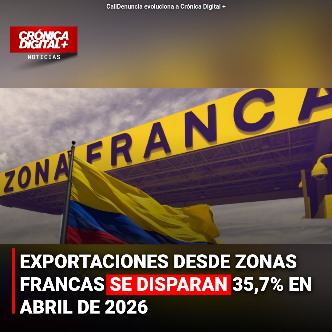 Exportaciones de zonas francas colombianas se disparan 35,7% en abril de 2026