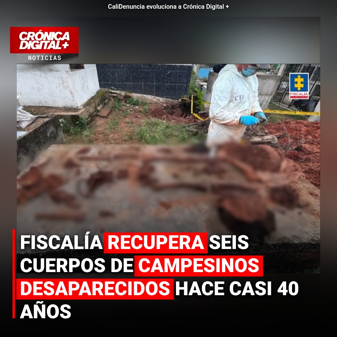 Fiscalía identifica seis campesinos desaparecidos hace casi 40 años en Córdoba