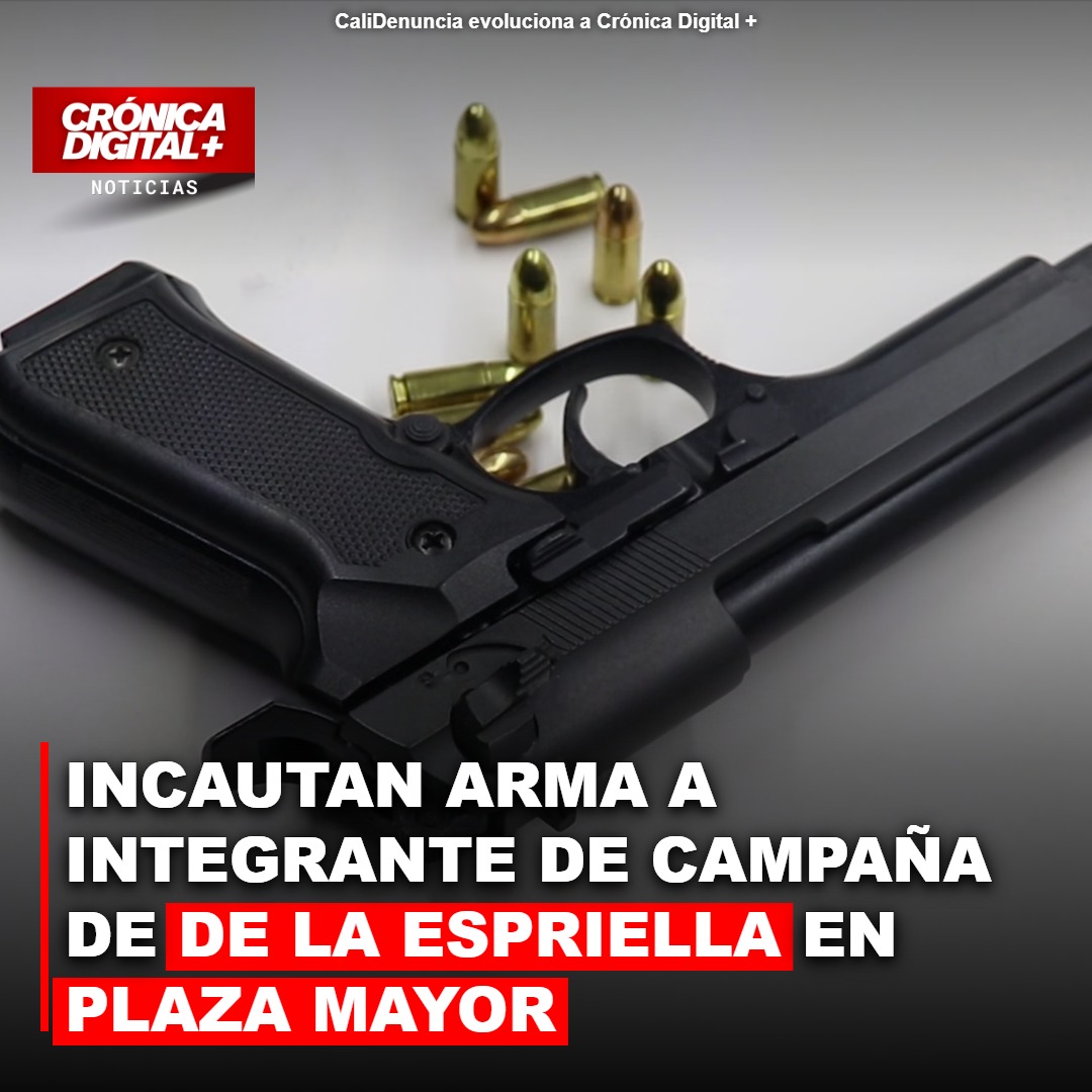 Incautan arma traumática a integrante de campaña de De la Espriella en escrutinio de Plaza Mayor