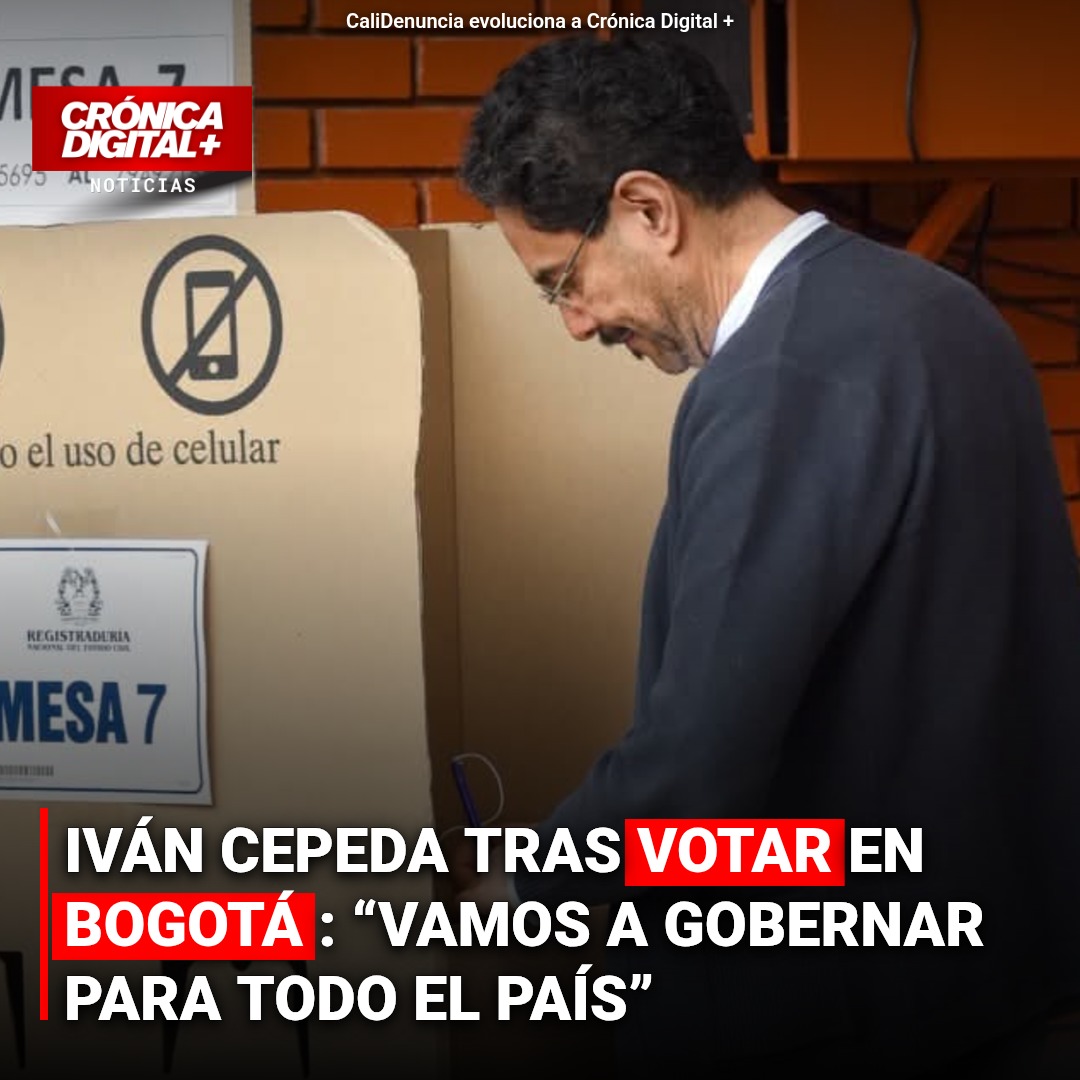 Iván Cepeda Vota en Bogotá, Promete Gobierno Inclusivo para Colombia