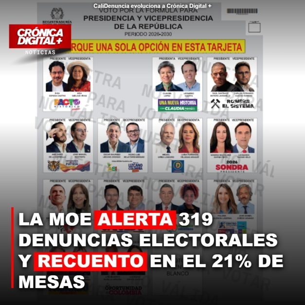 LA MOE ALERTA 319 DENUNCIAS ELECTORALES Y RECUENTO EN EL 21% DE MESAS