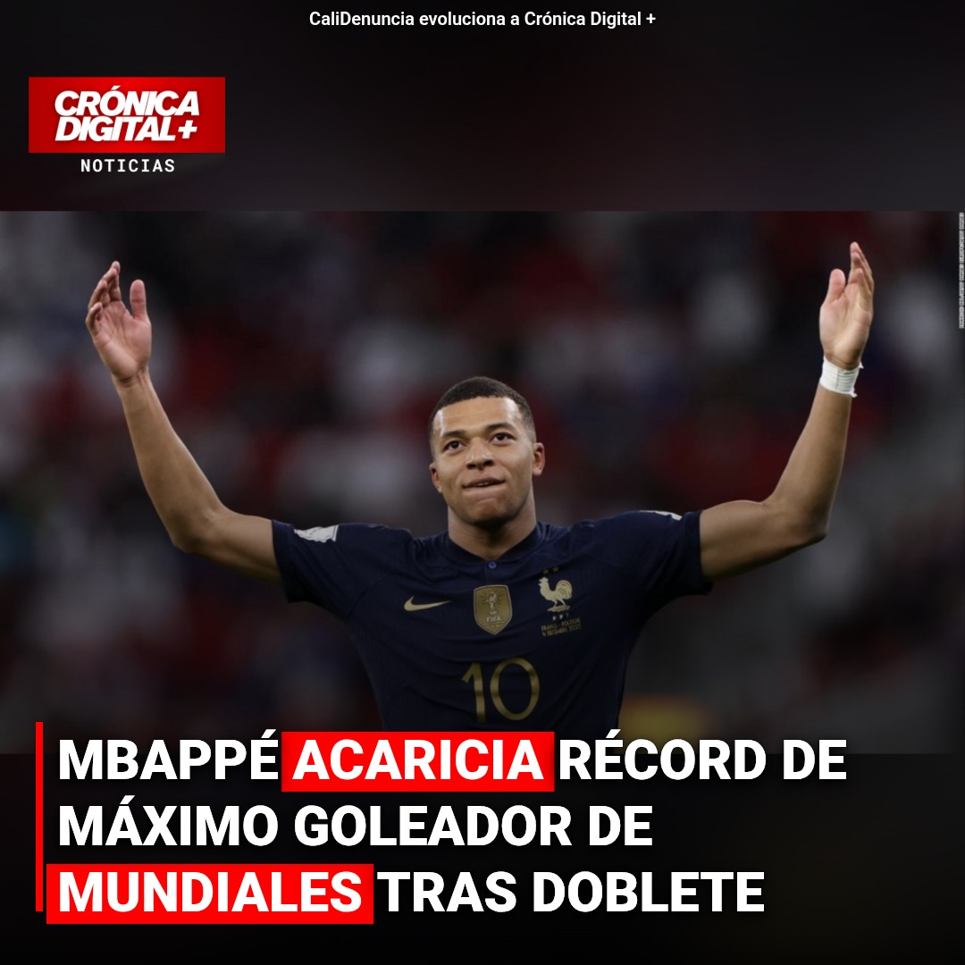 Mbappé acorta distancia del récord goleador mundialista tras doblete