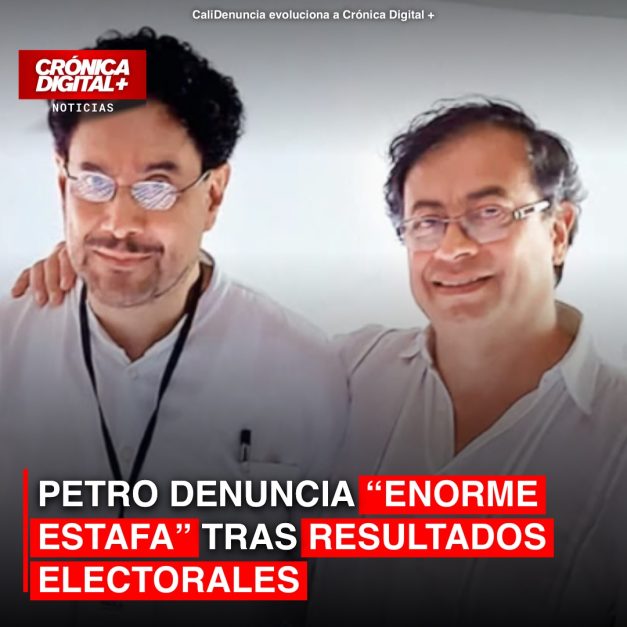Petro denuncia ‘enorme estafa’ tras resultados electorales en Colombia