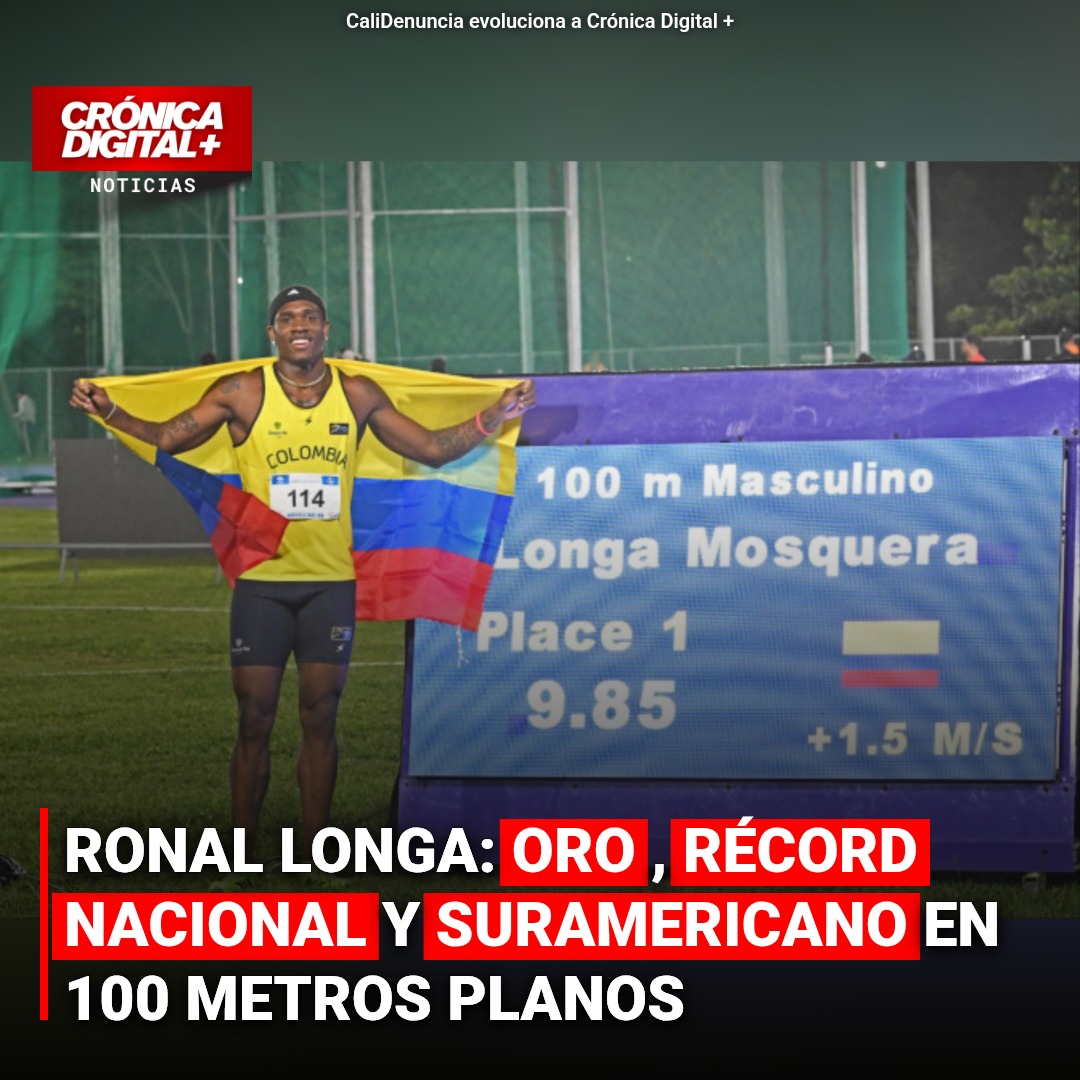 Ronal Longa: Oro y Récords Sudamericano y Nacional en 100 Metros