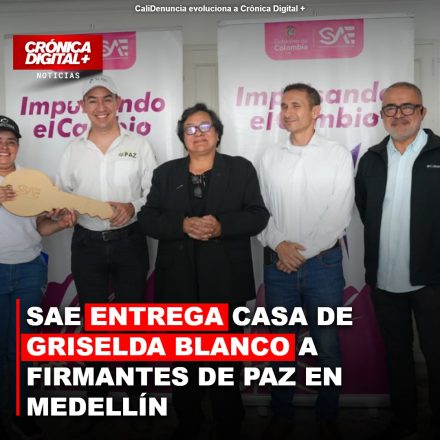 SAE ENTREGA CASA DE GRISELDA BLANCO A FIRMANTES DE PAZ EN MEDELLÍN
