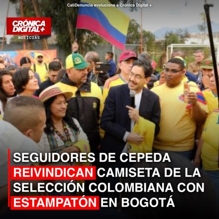 SEGUIDORES DE CEPEDA REIVINDICAN CAMISETA DE LA SELECCIÓN COLOMBIANA CON ESTAMPATÓN EN BOGOTÁ