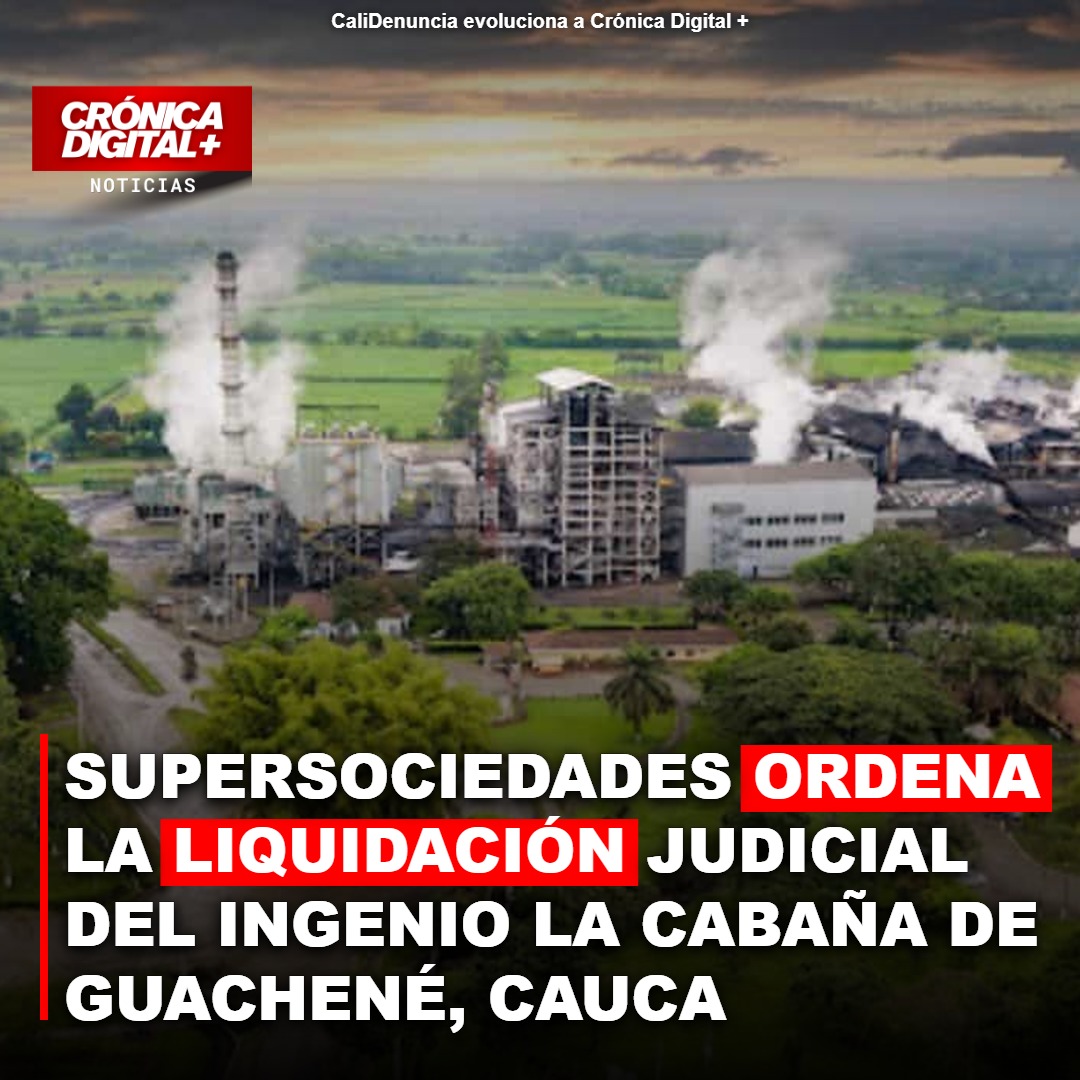 Supersociedades ordena liquidación de Ingenio La Cabaña en Guachené: graves impactos