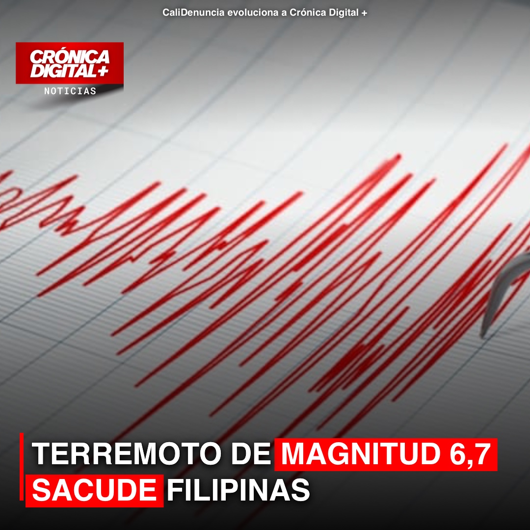 Terremoto de magnitud 6.7 estremece Mindano, Filipinas; sin alerta de tsunami