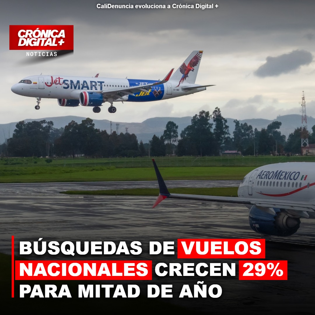 Vuelos nacionales disparan búsquedas: 29% más para mitad de año
