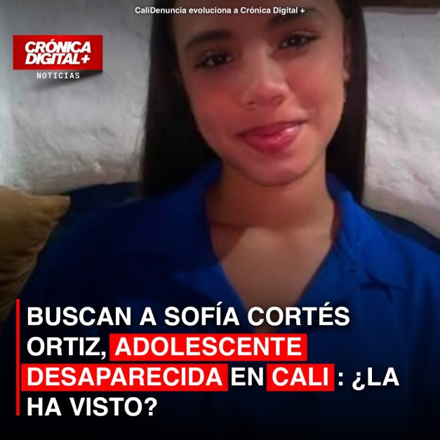 Adolescente Sofía Cortés Ortiz Desaparece en Cali: Urge Ayuda Ciudadana