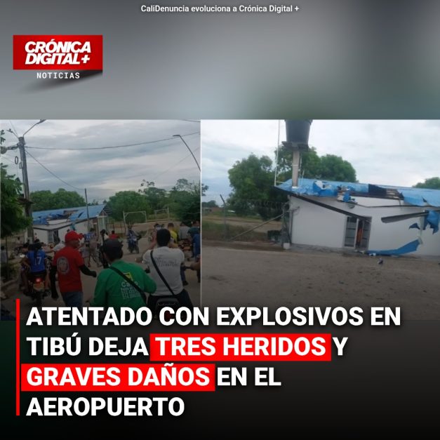 Ataque con explosivos deja tres heridos y daños en aeropuerto de Tibú